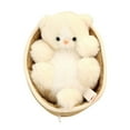 thumbnail image 1 of Nice Stuffed Realistic Cats In Basket Doll Toy Mini Woven Cat Decor For Room Hand For Baby Kids Girls Birthday, 1 of 3
