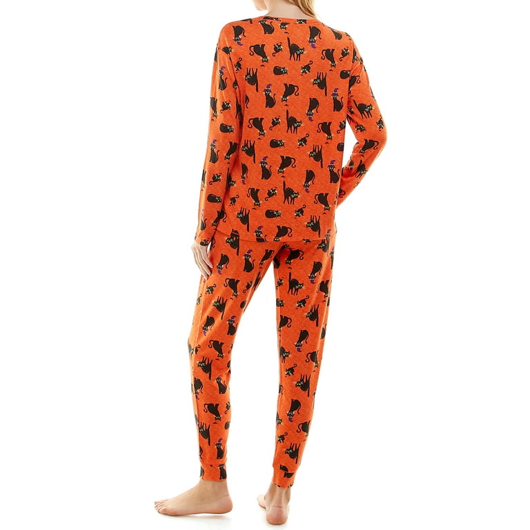 JIOEEH Halloween Pajamas Adult Women Parent Outfit Printed bunting