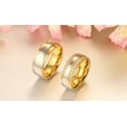 thumbnail image 3 of Bagues Couples CZ pour Mariage Engagement, Or, 3 of 5