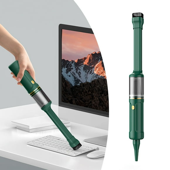 Aspiradora inalámbrica para coche con aspiración de 6000Pa - recargable por USB, soplador y aspirador 2 en 1 para detallado de autos, incluye teclado y herramientas para grietas