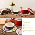 thumbnail image 5 of GZHJMY 2 Pcs Cotton Mardi Gras Beads Woven Pot Holder Trivets Set,Round Coasters Placemat for Cooking Baking Hot Dish Pan Pot Bowl Teapot(7&9 Inches), 5 of 5