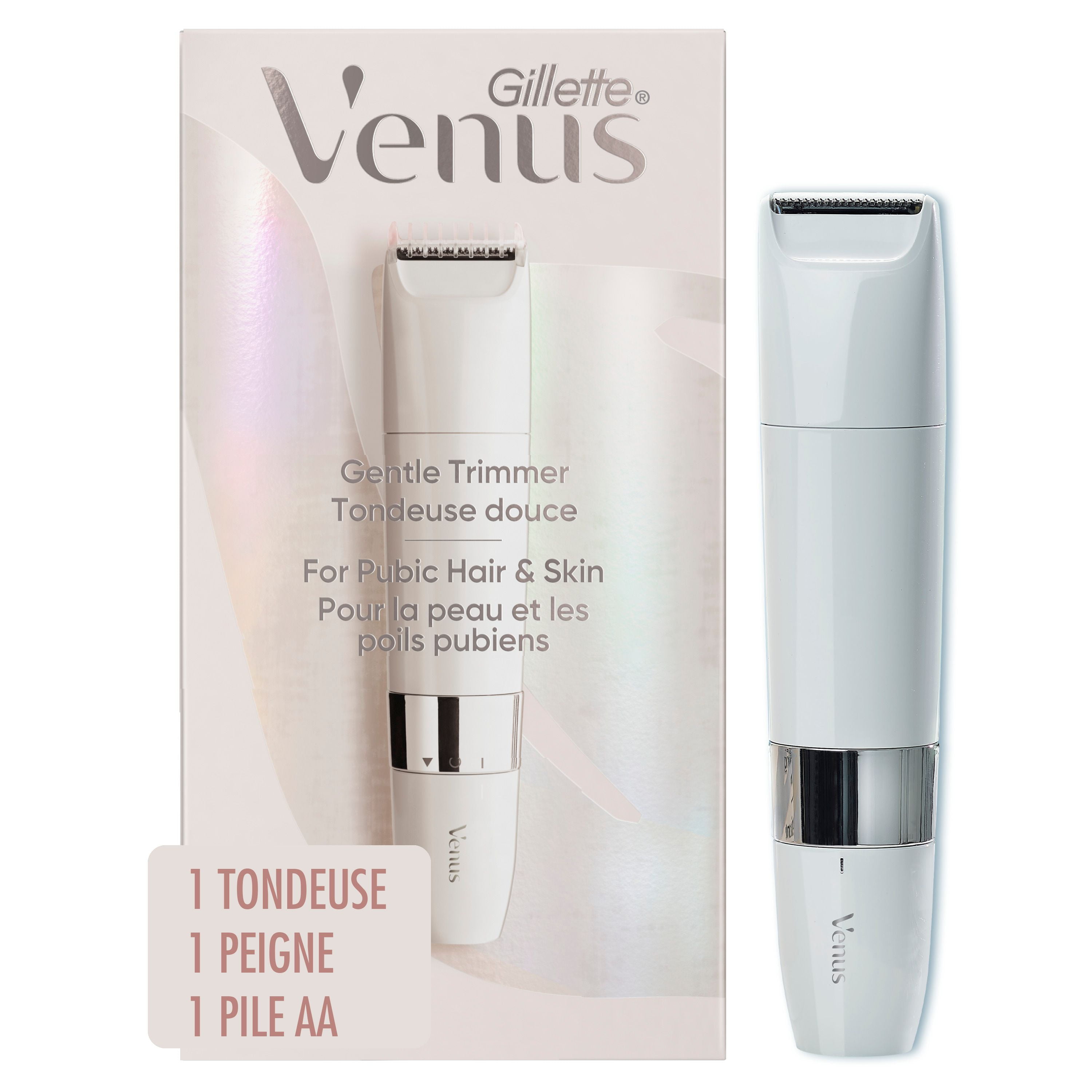 Gillette Venus for Pubic Hair & Skin Gentle Trimmer, 1CT