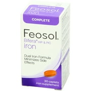 Feosol Bifera Iron Enhances Absorption & Minimizes Side Effects 30ct,2-Pack