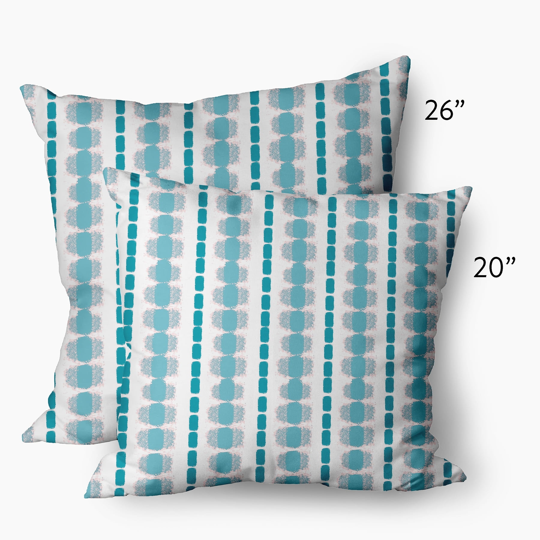 26" x 26" Simply Daisy Watercolor Stripe Decorative Throw Pillow