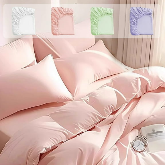 Disposable Bed Sheets under $5! CQCYD Disposable Bed Sheet Quilt Cover, Hotel Travel Portable Bedding Set, Double Size Fitted Sheet with Pillowcases, Thickened Non-Woven Bed Linens