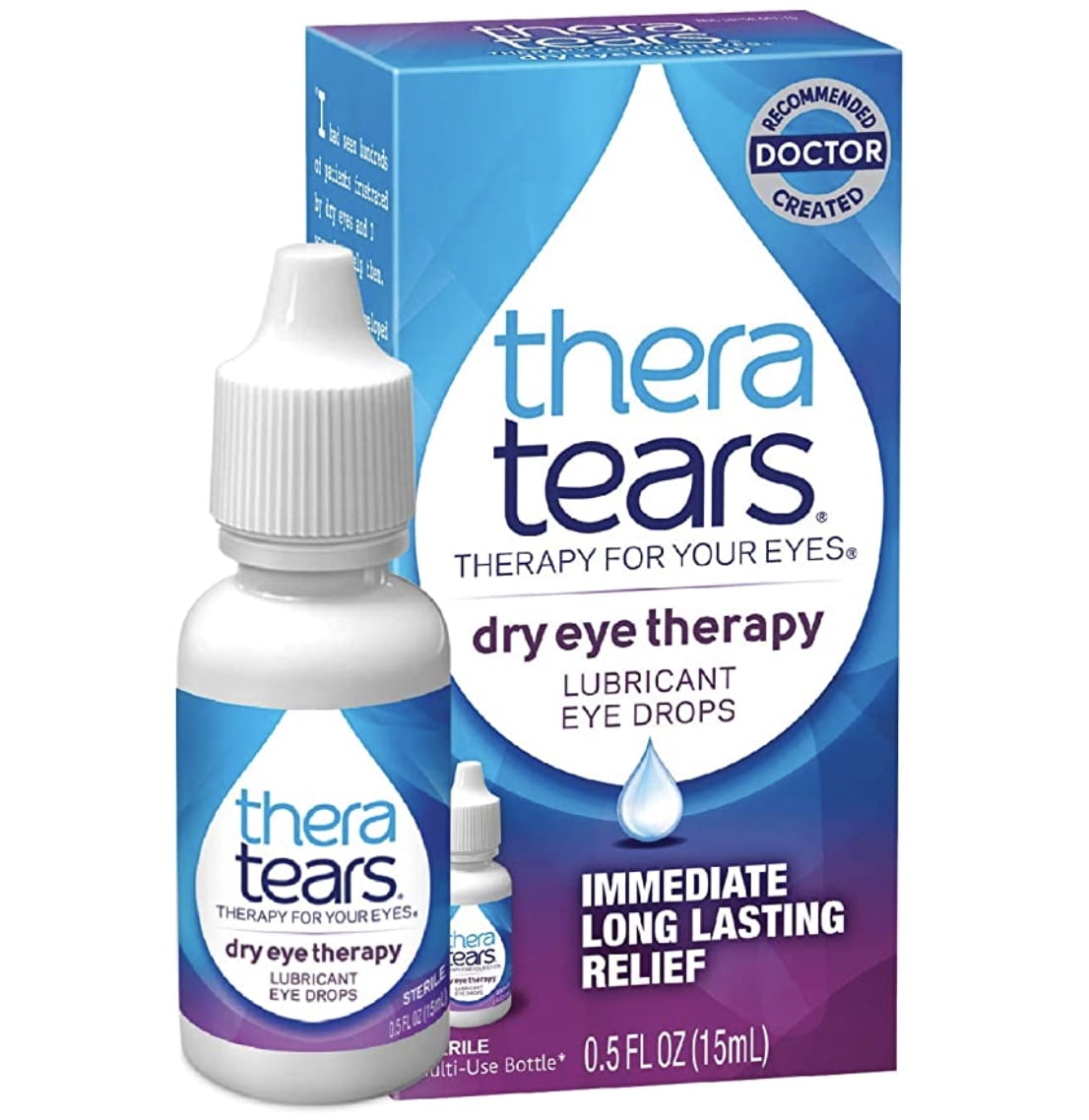 TheraTears Lubricant Eye Drops for Dry Eyes, Dry Eye Therapy, 0.5 FL OZ