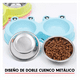 thumbnail image 3 of Comedero Belug  Doble Mascota AZUL Celeste, 3 of 5