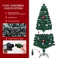 thumbnail image 5 of CZBZ 6FT Christmas Tree, Pre-Lit Artificial Realistic with Large Stars, Hinged Full Tree with 185 LED Lights, Holiday Decoration with Metal Stand for Indoor Outdoor Party, 5 of 10