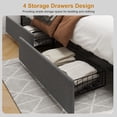 thumbnail image 4 of Danolapsi Full Size Platform Bed Frame with 4 Storage Drawers, Wooden Slats Support, Fabric Upholstered, Noise Free, No Box Spring Needed, Easy Assembly, 4 of 7