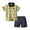 C, variant on KYAIGUO Baby Boys Short Sleeve Button down Shirt Chino Shorts Bowtie Sets Infant Toddler Summer Plaid Shirt Tops Shorts Outfits 6M-4T