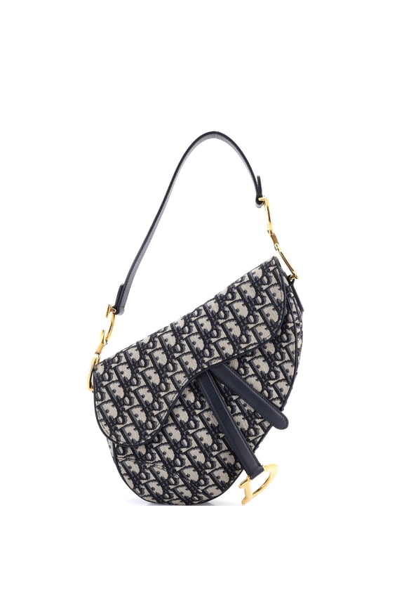 Pre-Owned Saddle Handbag Oblique Canvas Medium By Rebag