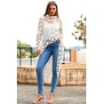 thumbnail image 4 of Blusa de Mujer PRETTYGARDEN Manga Larga Asimétrica Blanca Talla L, 4 of 8