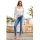 thumbnail image 4 of Blusa de Mujer PRETTYGARDEN Manga Larga Asimétrica Blanca Talla L, 4 of 8