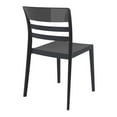 thumbnail image 2 of Luxury Commercial Living 33" Black Transparent Outdoor Patio Dining Chair, 2 of 7