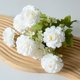 thumbnail image 1 of XmhyTop 2 ramos de flores artificiales de tacto real, flores falsas para decoración del hogar, oficina, boda, arreglo de ramo de flores artificiales para decoración (blanco, 11,8 pulgadas de largo), 1 of 5