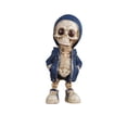 thumbnail image 1 of Figurine de Squelette d'Halloween en Résine pour Décoration Intérieure Bleue, 1 of 8