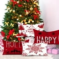 thumbnail image 3 of Christmas Pillow Covers 12x20 Set of 4 Farmhouse Christmas Decorations Happy Holidays Holly Jolly Snowflake Merry Christmas Decor Pillow Cover Cushion Case for Couch Sofa(Red), 3 of 6