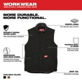thumbnail image 2 of Milwaukee Tool HEAVY DUTY SHERPA-LINED VEST - BLACK L, 2 of 8