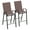 Brown, variant on Flash Furniture 2 Pack Brazos Series Brown Outdoor Barstool with Flex Comfort Material and Metal Frame