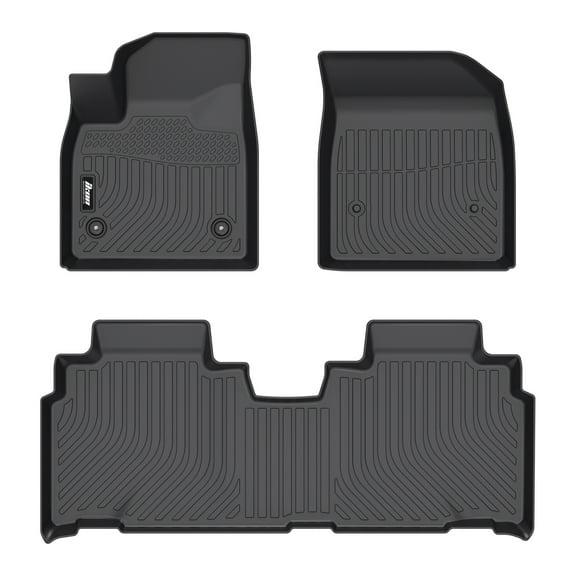 Ikon Motorsports 3D Floor Mats Compatible With 2024-2026 Honda Prologue& Chevy Blazer EV, All Weather Protection Waterproof Auto Front & Rear 1st 2nd Row Floor Mat Carpet Liners 3PCS Full Set TPE