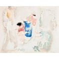 thumbnail image 2 of Demuth, Charles 24x20 Black Ornate Wood Framed with Double Matting Museum Art Print Titled - Artists Sketching, 2 of 4