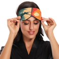 thumbnail image 4 of Sleep Mask Blackout Adjustable Eye Sleeping Mask Blindfold for Sleeping Travel Office Deer Sunset Printed, 4 of 7
