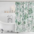 thumbnail image 4 of Green Botanical Waterproof Fabric Shower Curtain,Watercolor Spring Floral Summer Waterproof Fabric Shower Curtain for Bathroom Curtains Bathtubs Hotel Shower Curtains with 12 Hooks Extra Long 72x84, 4 of 8