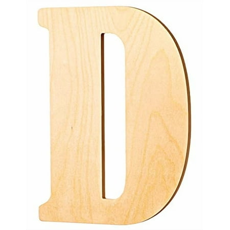 23 In. Letter D, Unfinished Vintage Wood Letter (D)