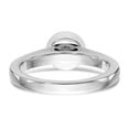 thumbnail image 5 of 14K White Gold mounting Ring Band Only Round Bezel Solitaire Engagement, Size 8, 5 of 7