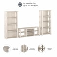 thumbnail image 3 of Pemberly Row TV Stand with Bookcases in Linen White Oak - Engineered Wood, 3 of 7