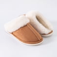 thumbnail image 4 of Pantuflas de algodón para otoño e invierno, de gamuza de algodón con memoria, cálidas para el hogar, para hombres y mujeres, 4 of 5