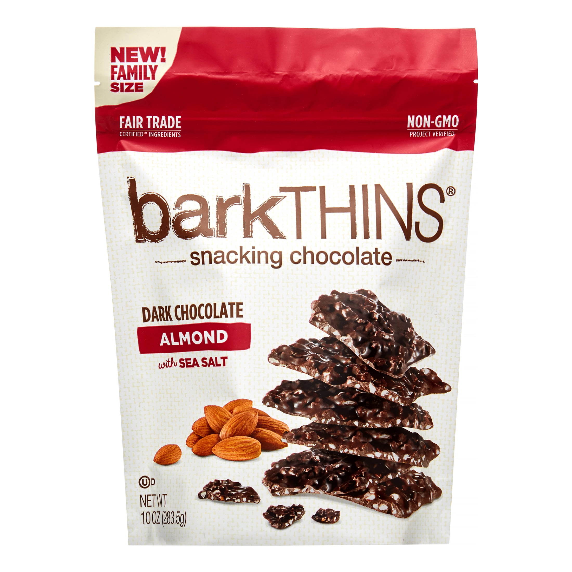 barkTHINS Dark Chocolate Almond with Sea Salt, 10.0 OZ by BarkThins
