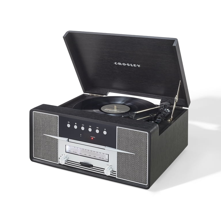 Crosley Rhapsody 7-In-1 Record Player In Black - Walmart.com