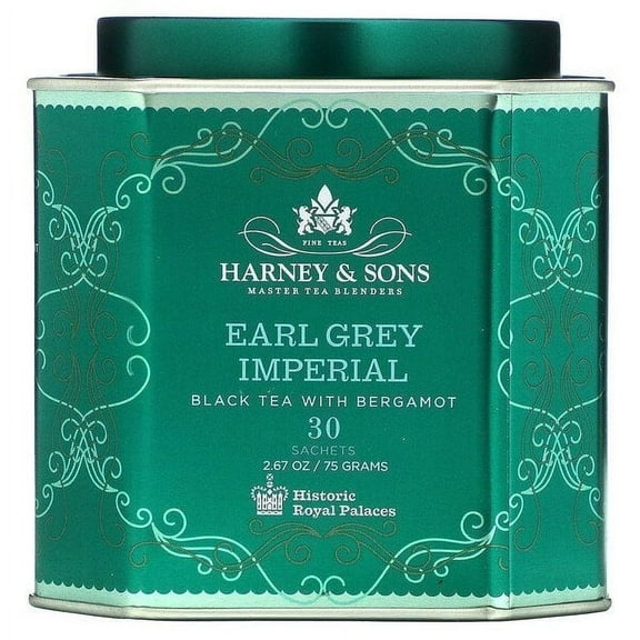 Harney & Sons Black Tea Earl Grey Imperial 30 Sachets 2.11 oz Pack of 3