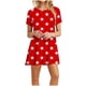thumbnail image 1 of Vestidos de Verano de Mujer Cuello Redondo Manga Corta Impreso, Ligero Y Cómodo Vestidos Casuales para Mujeres, 1 of 8