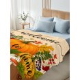 thumbnail image 5 of King Flat Sheet Only Welcome to Our Home Words Soft Microfiber Cooling Bedding Sheets Thanksgiving Maple Leaves Flat Bed Sheet for Hotel,Home Decor, 5 of 9