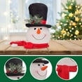 thumbnail image 5 of Christmas Tree Topper Snowman Hugger Santa Christmas Tree Topper Xmas Holiday Winter Wonderland Party New Year Decoration Ornament Supplies, 5 of 10