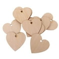 thumbnail image 3 of 100 Pieces Wood Cutout Shape Unfinished Heart Slice With Hole For Craft 20mm 25pcs 80mm, 3 of 6