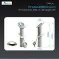 thumbnail image 6 of MARINE CITY 30 White Nylon Flush Mount Rod Holder/U.V. Stabilized with Cap Cover and 316 Stainless Steel Gasket 10 Pcs, 6 of 8