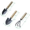 thumbnail image 2 of Herramientas de jardinería, BR-Vie, 3 piezas, mini kit de herramientas de jardín, pala, rastrillo de jardinería, regalo de jardín, juego de madera de pequeños rastrillos y pala, para plantas en maceta esquí esquí Gafas de esquí, 2 of 5