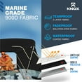 thumbnail image 7 of KNOX Universal 4 Bow Bimini Top Replacement Canvas & Detachable Sidewalls with Storage Boot, 600D Marine Grade Sun Shade Boat Canopy with Solid Side Blocks, No Frame, 91-96"W, Black, 7 of 7