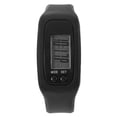 thumbnail image 2 of Multifunctional Pedometer Watch With Pedometer Black Silicone 1Pcs 9.4X1X0.4In, 2 of 8