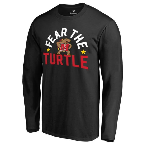 Men's Black Maryland Terrapins Hometown Collection Fear the Turtle Long Sleeve T-Shirt