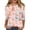 Light pink #055, variant on Women Easter Tops Easter Egg Print 3/4 Length Sleeve Funny Blouses Bunny Cute Print Graphic Crew Neck 2026 Tees Pink XXXL