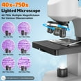 thumbnail image 3 of Kids Microscope Kit-Microscope for Kids Children Student 40X-750X,Compound Biological Educational Microscope with Smartphone Adapter Slides Set.  Gift for Boys & Girls Age 6+, 3 of 9