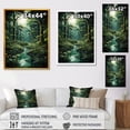 thumbnail image 4 of Designart "River's Path Through the Forest I" Landscapes Canvas Wall Art - Traditional Green Forest Living Room Canvas Art, 4 of 6