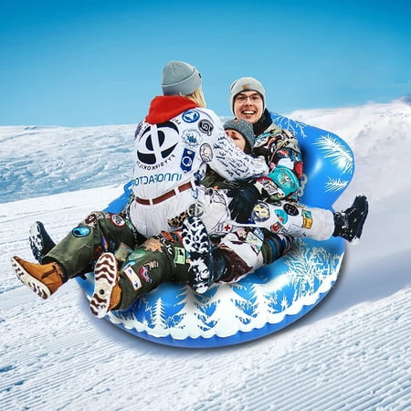 Snow Tube Inflatable Durable Snow Rider with 2 Handles, Super Big 47 ...