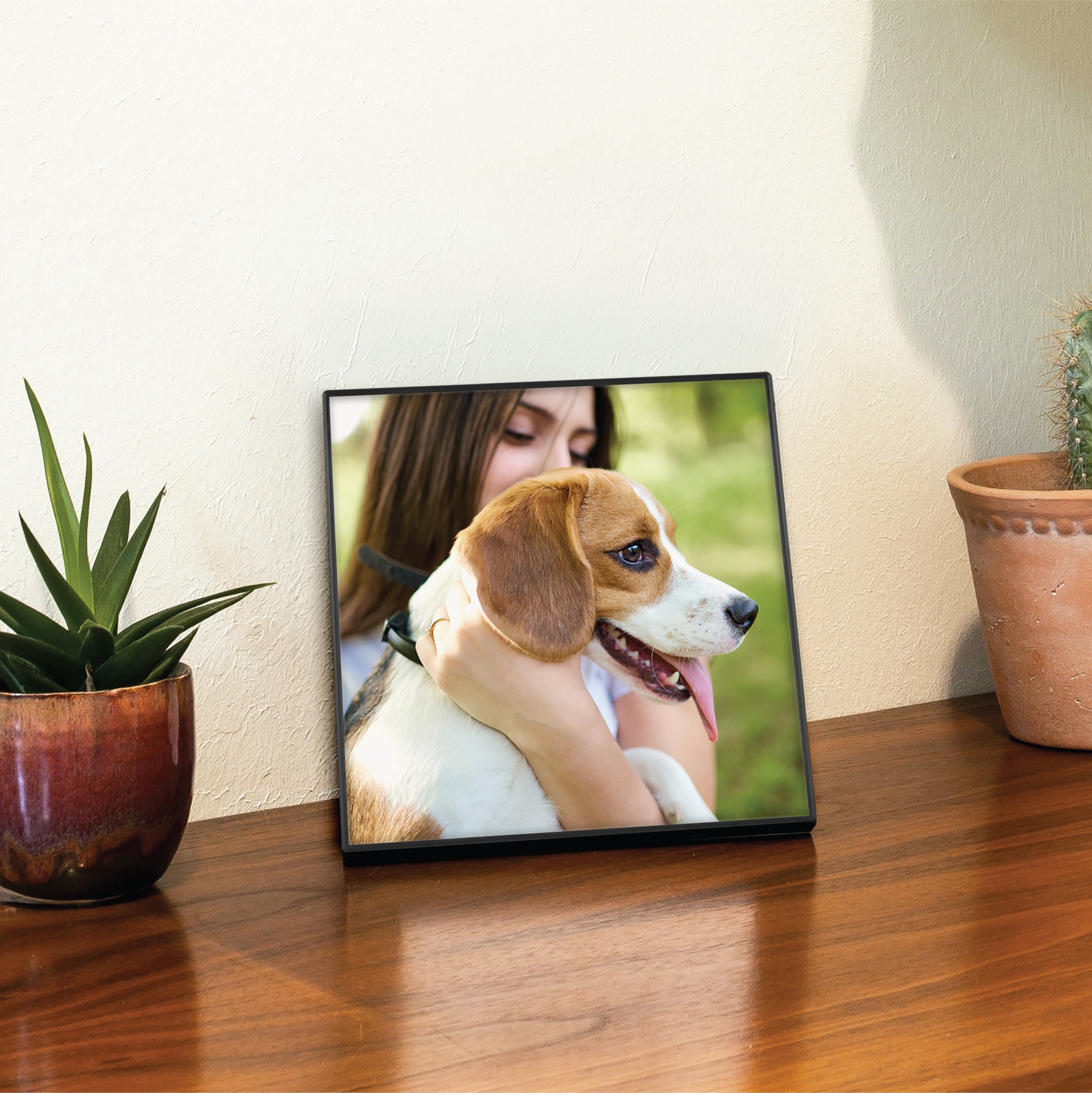 Mainstays 4 x 4 Picture Frame, Black, Front Loading, Wall or Tabletop