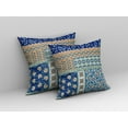 thumbnail image 2 of 26â€ Navy Orange Patch Indoor Outdoor Zippered Throw Pillow, 2 of 4