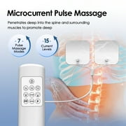 Back Stretcher with Lumbar Support, Electric Lumbar Traction Device, 15-Level Electrotherapy, Dynamic Airbag 3 Stretching Modes, Spine Support Back Pain Relief Massager, with 104 Acupressure Nodes